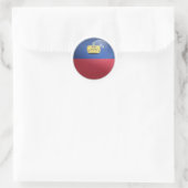 Sticker Rond Drapeau rond Liechtenstein (Sac)