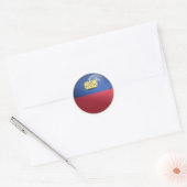 Sticker Rond Drapeau rond Liechtenstein (Enveloppe)