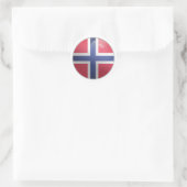 Sticker Rond Drapeau rond norvégien (Sac)