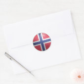 Sticker Rond Drapeau rond norvégien (Enveloppe)