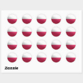 Sticker Rond Drapeau rond Pologne (Feuille)