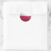 Sticker Rond Drapeau rond Pologne (Sac)