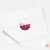 Sticker Rond Drapeau rond Pologne (Enveloppe)