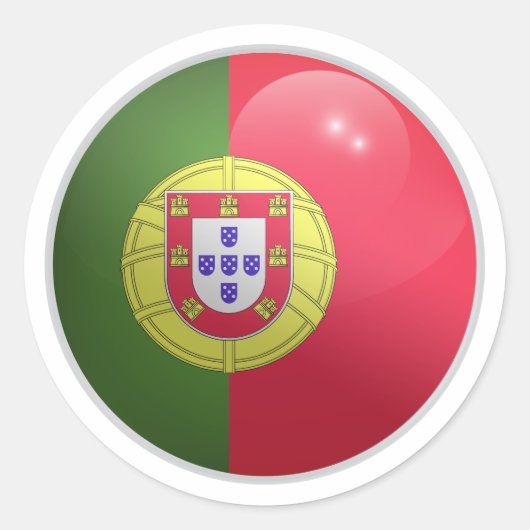 Sticker Rond Drapeau rond Portugal (Devant)