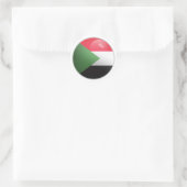 Sticker Rond Drapeau rond Soudan (Sac)