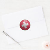 Sticker Rond Drapeau rond Suisse (Enveloppe)