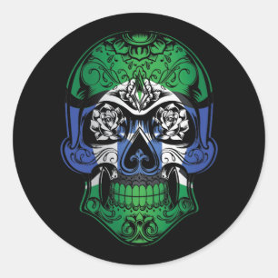 Sticker Rond Drapeau Rose Des Îles Du Détroit De Torres