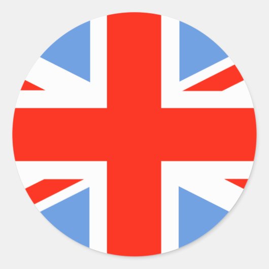 Sticker Rond Drapeau rouge blanc et bleu Union Jack UK (Devant)
