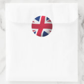 STICKER ROND DRAPEAU ROYAL ANGLETERRE (Sac)