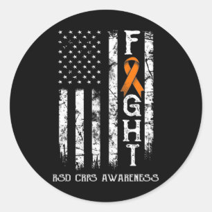 Sticker Rond Drapeau Rsd Crps Warrier Us