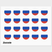 Sticker Rond Drapeau russe (Feuille)