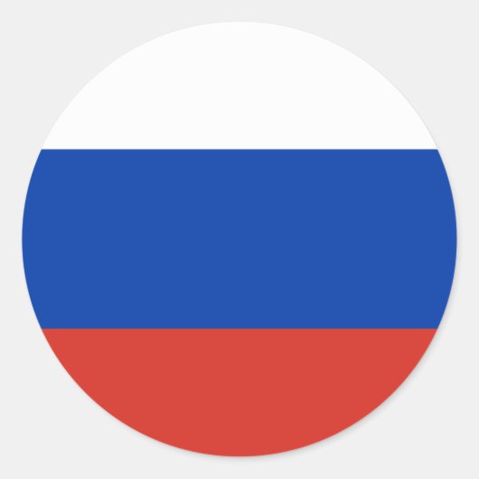 Sticker Rond Drapeau russe (Devant)