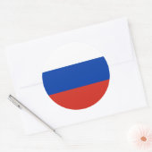 Sticker Rond Drapeau russe, Drapeau de la Russie (Enveloppe)