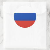 Sticker Rond Drapeau russe, Drapeau de la Russie (Sac)