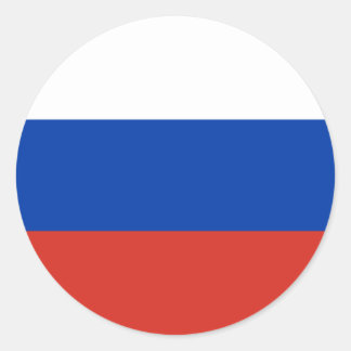 Sticker Rond Drapeau russe, Drapeau de la Russie