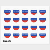 Sticker Rond Drapeau Russie tricolore (Feuille)
