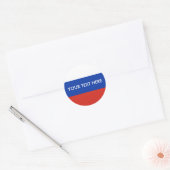 Sticker Rond Drapeau Russie tricolore (Enveloppe)