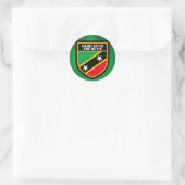 Sticker Rond Drapeau Saint-Kitts-Et-Nevis (Sac)