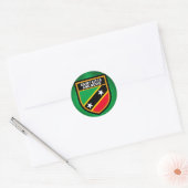 Sticker Rond Drapeau Saint-Kitts-Et-Nevis (Enveloppe)
