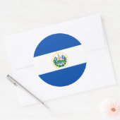 Sticker Rond Drapeau salvadorien, Drapeau du Salvador (Enveloppe)