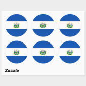 Sticker Rond Drapeau salvadorien, Drapeau du Salvador (Feuille)