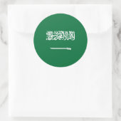 Sticker Rond Drapeau saoudien, Drapeau saoudien (Sac)