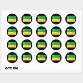 STICKER ROND DRAPEAU SASKATCHEWAN (Feuille)