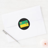 STICKER ROND DRAPEAU SASKATCHEWAN (Enveloppe)