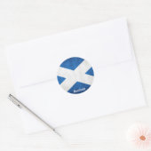 Sticker Rond Drapeau Scotland Grunge (Enveloppe)