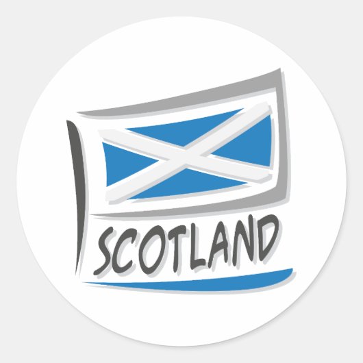 Sticker Rond Drapeau Scotland Pride X (Devant)