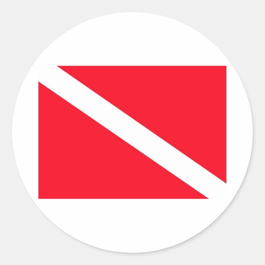 Sticker Rond Drapeau SCUBA - Personnalisable (Devant)