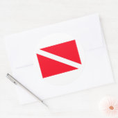 Sticker Rond Drapeau SCUBA - Personnalisable (Enveloppe)