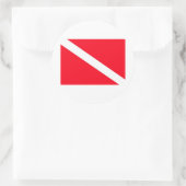 Sticker Rond Drapeau SCUBA - Personnalisable (Sac)