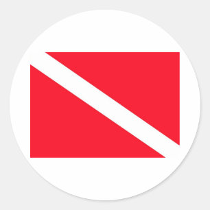 Sticker Rond Drapeau SCUBA - Personnalisable