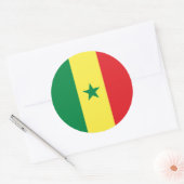 Sticker Rond Drapeau sénégalais, Drapeau du Sénégal (Enveloppe)