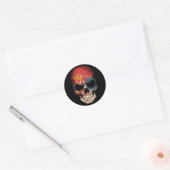 Sticker Rond Drapeau serbe en noir (Enveloppe)