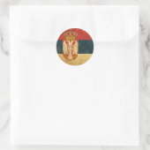 Sticker Rond Drapeau Serbie (Sac)