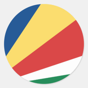 Sticker Rond Drapeau seychellois