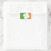 Sticker Rond Drapeau Shamrock irlandais (Sac)