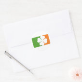 Sticker Rond Drapeau Shamrock irlandais (Enveloppe)