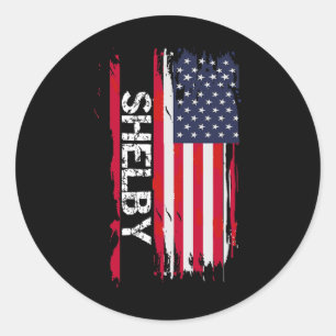 Sticker Rond Drapeau Shelby Amérique