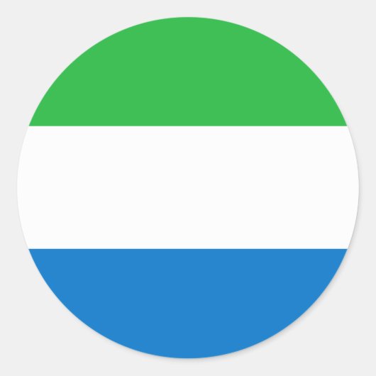 Sticker Rond Drapeau Sierra Leone (Devant)
