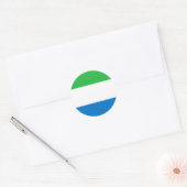 Sticker Rond Drapeau Sierra Leone (Enveloppe)