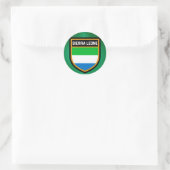 Sticker Rond Drapeau Sierra Leone (Sac)