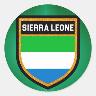 Sticker Rond Drapeau Sierra Leone