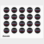 Sticker Rond Drapeau slovaque BRATISLAVA (Feuille)