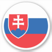 Sticker rond Drapeau Slovaquie (Devant)