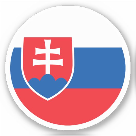 Sticker rond Drapeau Slovaquie (Devant)