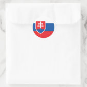 Sticker Rond Drapeau Slovaquie (Sac)