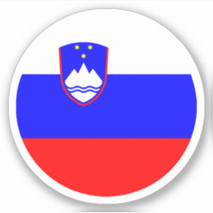 Sticker rond Drapeau Slovénie